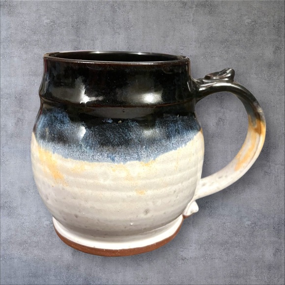 J Rae Studio Pottery Missouri State Coffee Mug Cup Drip Glazed Stoneware 12oz - Picture 7 of 12